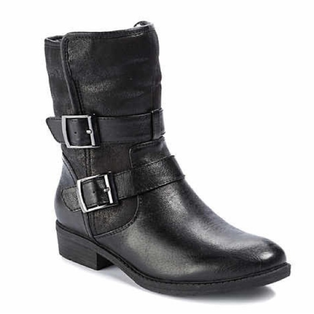 BareTraps Yadira Motorcycle bootie size 7.5 fur lined motorcycle boots black